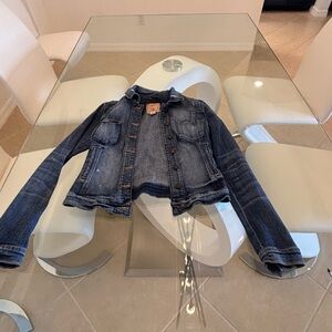 Guess Classic Blue Denim Jacket Very Stretchy ❤️